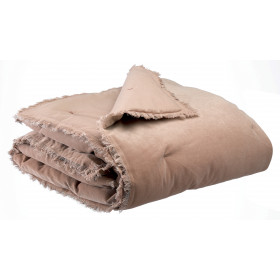 Plaid uni en velours de coton Fara 135x200