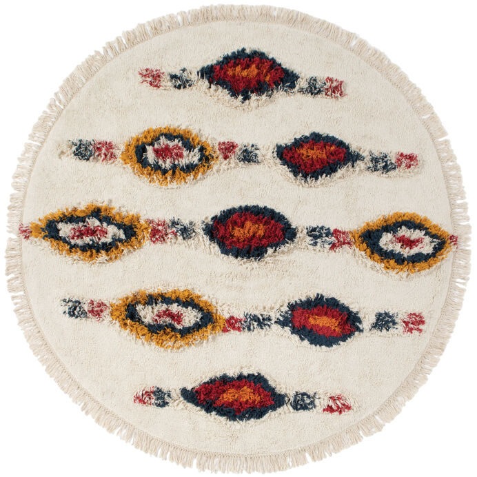 The Rug Republic Tapis style berbère en coton coloris Ivoire/Multic...