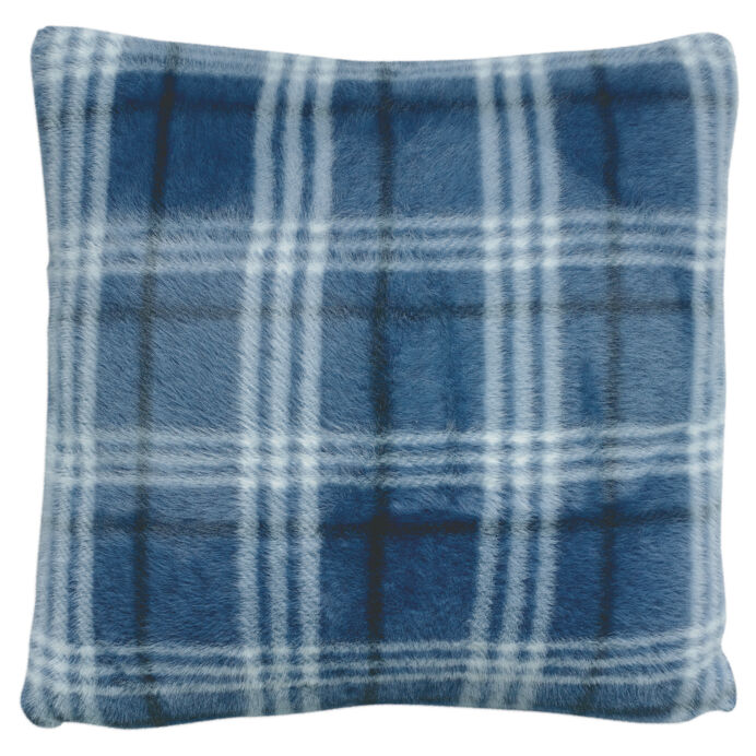 Vivaraise Coussin Luba avec quadrillage en microfibre - 45x45