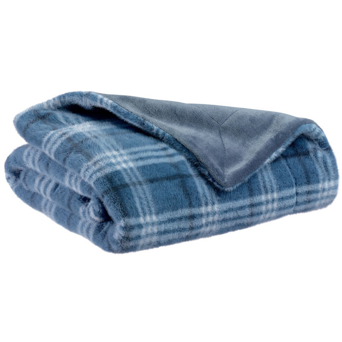 Vivaraise Plaid Luba avec quadrillage en microfibre -140x180