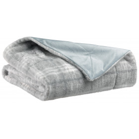 Plaid Luba avec quadrillage en microfibre -140x180 