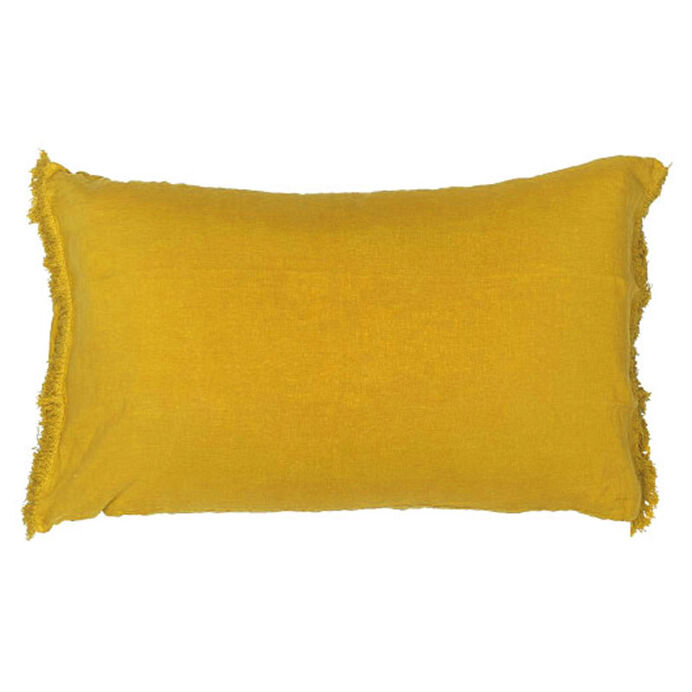 Coussin en lin QUEENFRANGE 50X70 cm CURRY - BED AND PHILOSOPHY