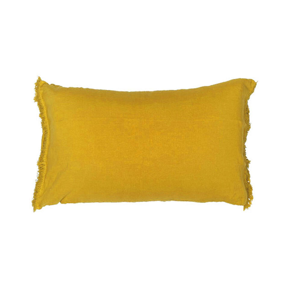 Coussin en lin QUEENFRANGE 50X70 cm CURRY - BED AND PHILOSOPHY