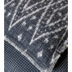 Coussin ATLAS coton brut imprimé gris 45X45 - LA MAISON DE LILO