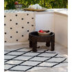 Tapis style berbere Melilla en coton coloris écru et noir  