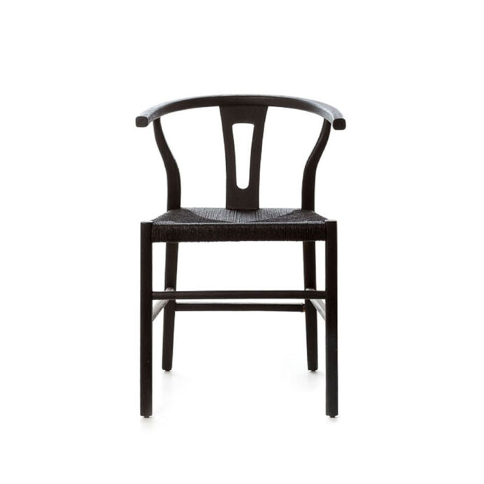 Chaise NOIR en teck et corde ROB Dareels à -30%