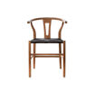 Chaise NATUREL et NOIR en teck et corde ROB