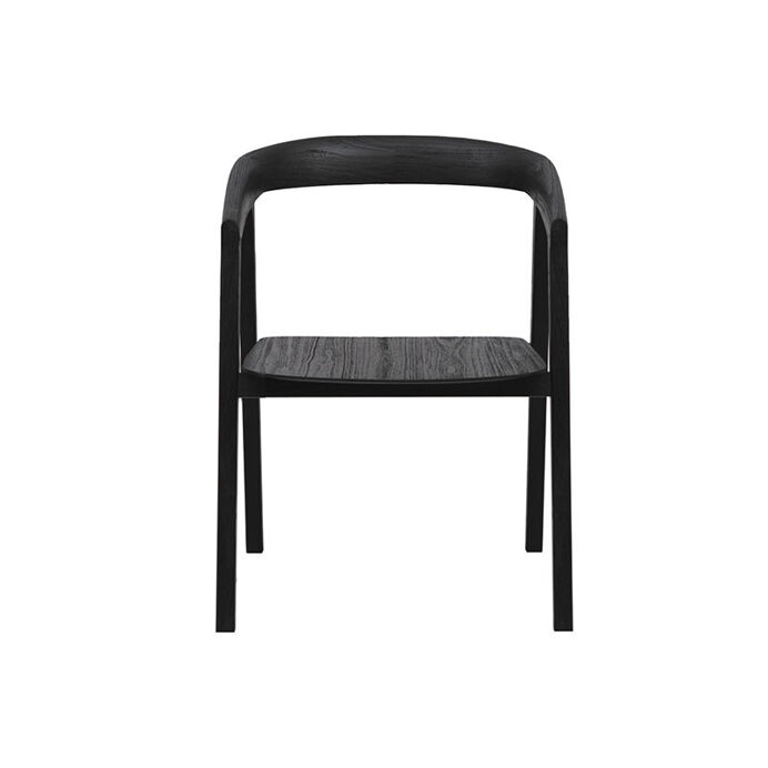 Chaise en teck ARC Noir - Dareels