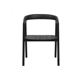 Chaise en teck ARC Noir - Dareels