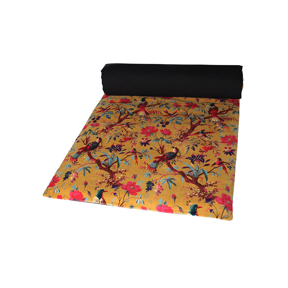 Housse d'Edredon BIRDY en Velours - HARMONY HAOMY Couleur:Chamois