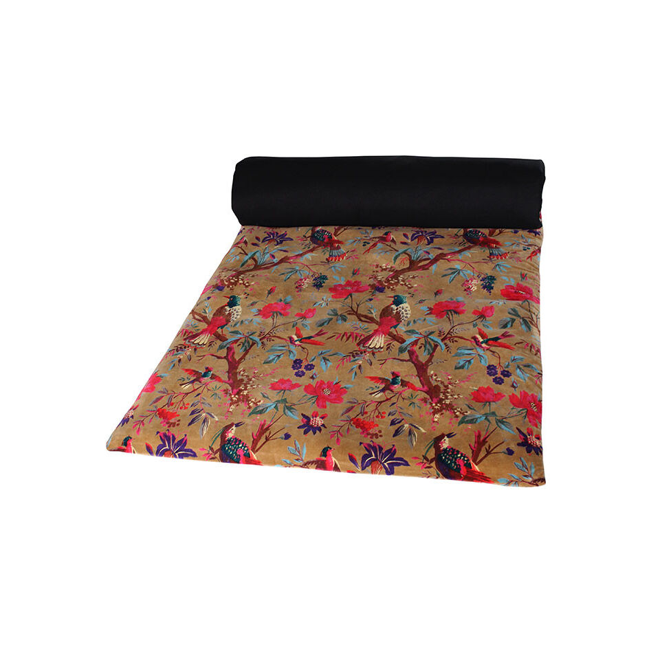 Housse d'Edredon BIRDY en Velours - HARMONY HAOMY Couleur:Tabac