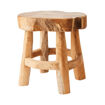 Tabouret bas rond PALLE en Teck Naturel - Ø30xH31cm - AFFARI