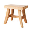 Tabouret bas en Teck Naturel PALLE- 33X23X31 - AFFARI