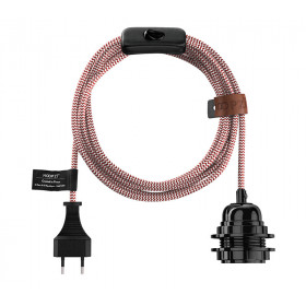 Cordons et fils électriques en tissus E27 avec interrupteur 4,5m (16 coloris) - HOOPZI