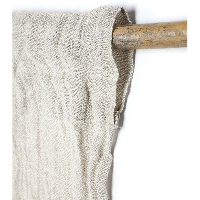 Rideau passe tringle en lin brut frangé WRINKLES  Dareels à -30%