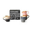 Set de 4 mugs céramique Espresso - HK Living