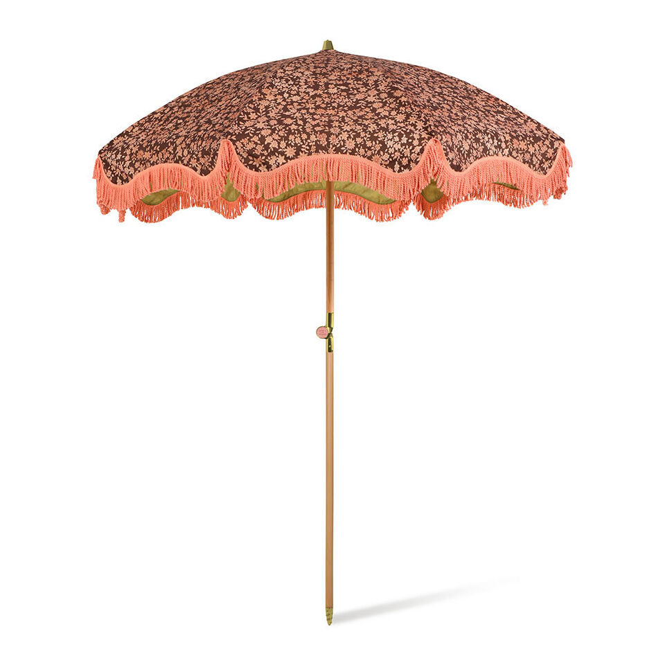 Parasol vintage avec franges -Doris / Fleurs - HK Living