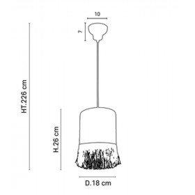 Suspension Métal et Bana FORMENTERA 1L - Diam. 18cm - MARKET SET