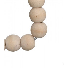 Croix de décoration en perle de bois naturel - BAZAR BIZAR