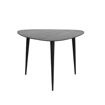 Table basse ovale en bois noir mat - Impression Lin