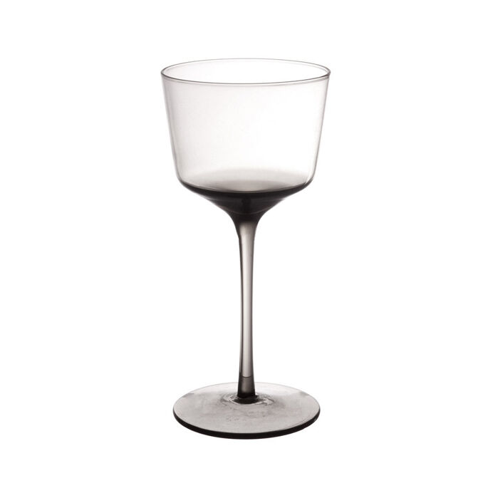 Pomax Verre à vin Rouge sur Pied Fumé JOHN'S - Diam 9,5XH 19,5cm