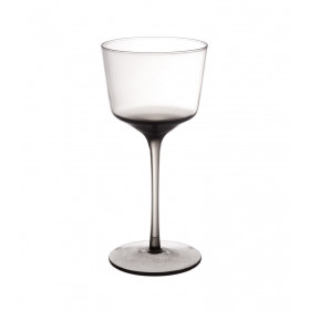 Verre à vin Rouge sur Pied Fumé JOHN'S - Diam 9,5 x H 19,5 cm- POMAX