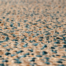 Tapis tissé de jute et coton coloré