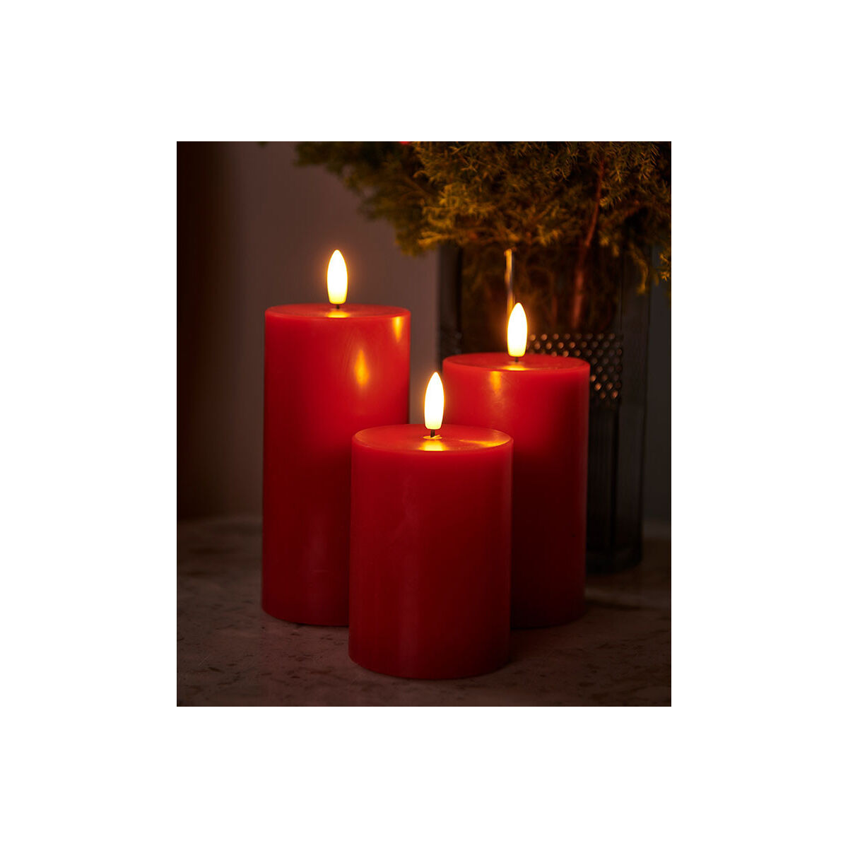 Bougie LED Set de 3 pcs rouge Acheter - Éclairage de Noël