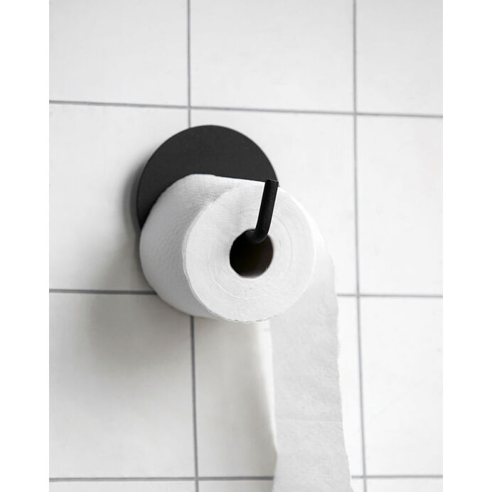 Porte Papier Toilette TEXT en Aluminium Noir Epuré - HOUSE DOCTOR